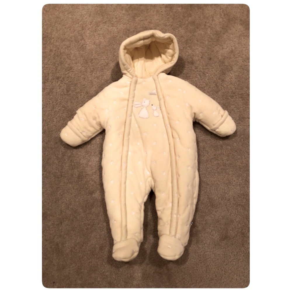✨New Absorba Baby Boy Girl Yellow Zip-Up Winter Snowsuit Coat Jacket